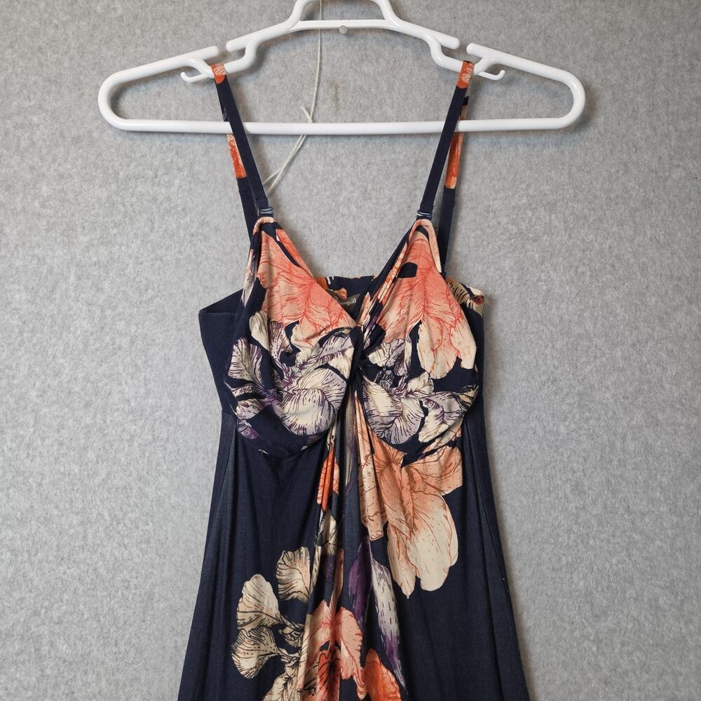 Tommy Bahama Blue Orchid Rua Sleeveless Twist Front Maxi Dress Women's M Stretch - Picture 3 of 11